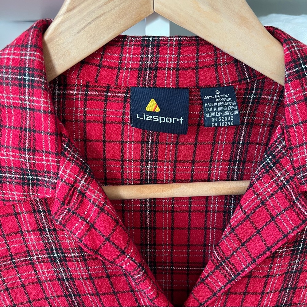 Vintage Lizsport Plaid Button Down - Picture 4 of 8